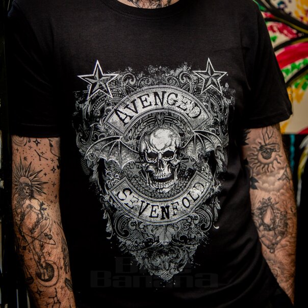 T Shirt Avenged Sevenfold Star Flourish (Black) | Merchandising della band IT