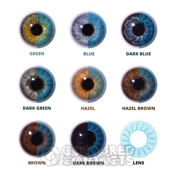 Solar 30 Tage blaue farbige Kontaktlinsen, Coloured Contacts UK