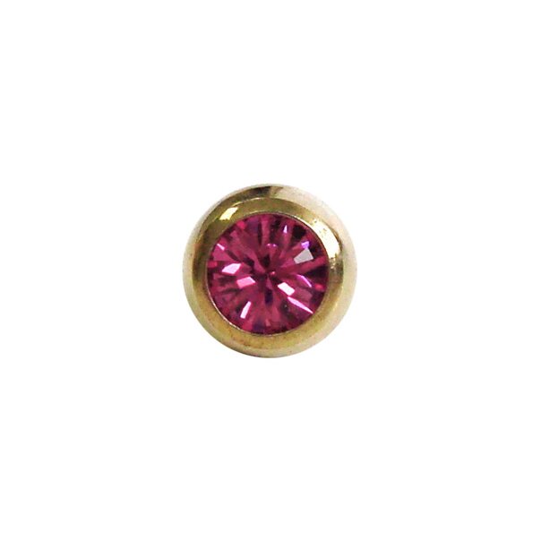 Blue Banana Externally Threaded Plasma Gold Jewelled Ball (Rose)