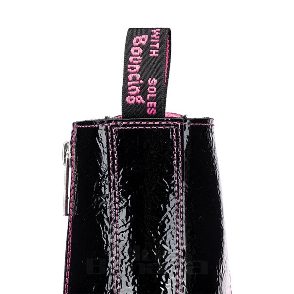 Dr. Martens Jadon Lack-Plateau-Stiefel (Schwarz/Pink) | Alternative Dr. Martens Stiefel