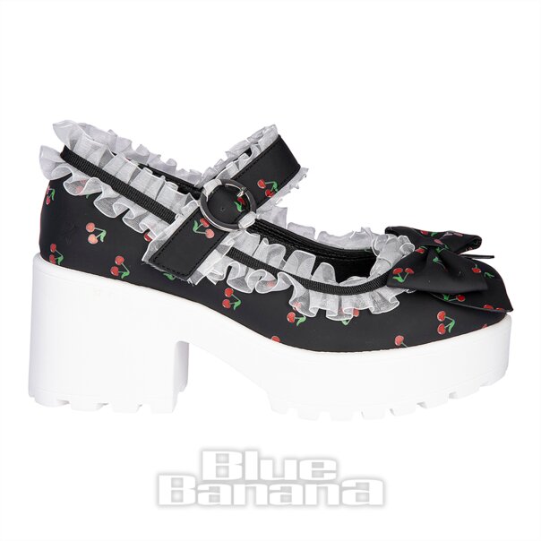Koi Cherry Bakewell Platform Frill Mary Jane Scarpe | Scarpe Kawaii