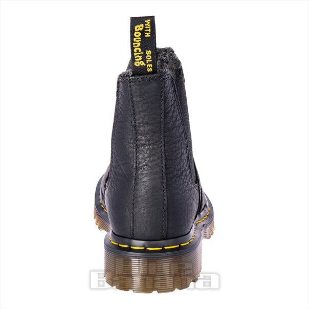 Dr Martens 2976 Grizzly Faux Fur Chelsea Boots | Leather Doc Martens Boots