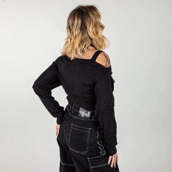 Banned Ligeia Cardigan (Black/Purple) | Alternative Knits | Autumn Fashion