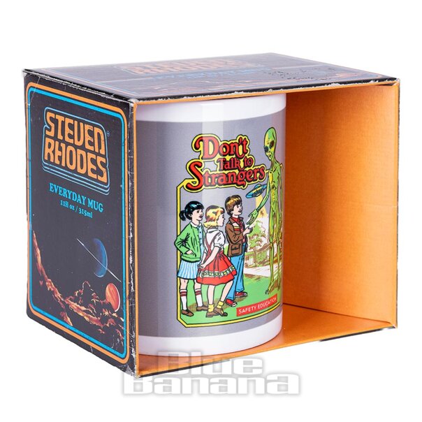 Steven Rhodes Don't Talk to Strangers Mug (Multicoloured) | Blue Banana