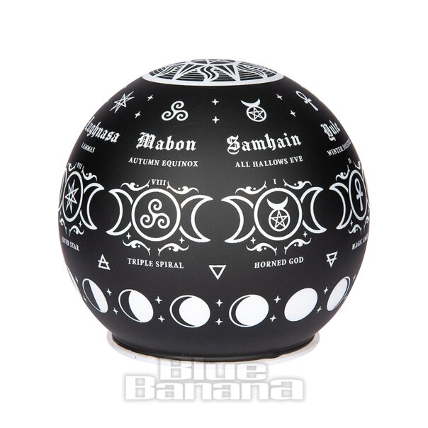 Alchemy Gothic Pagan Calendar Globe Light (Black)