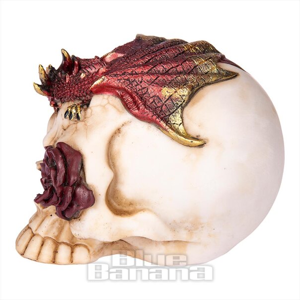 Nemesis Now Llama Rosa Adorno De Calavera (Blanco/Rojo) | Blue Banana