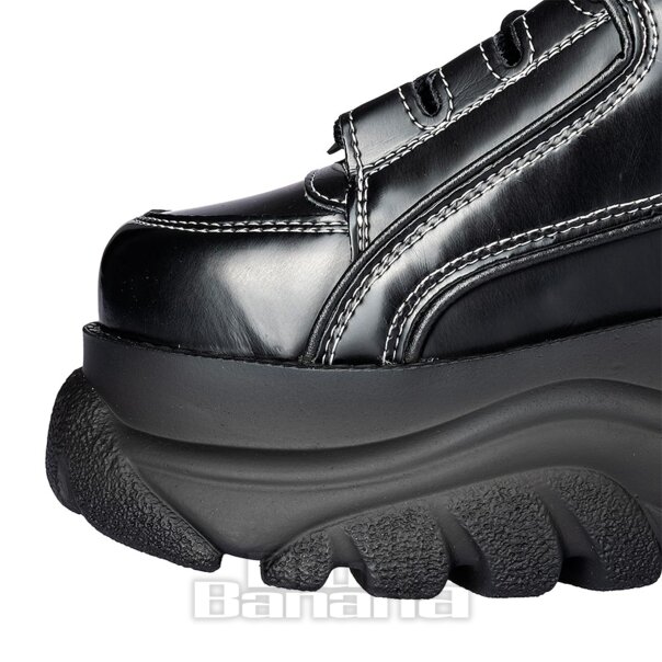 Baskets basses Buffalo Classic (noir et blanc) | Blue Banana Footwear