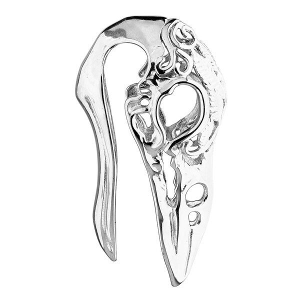 Blue Banana Threadless Surgical Steel Large Crow Ear Weight (Silver)