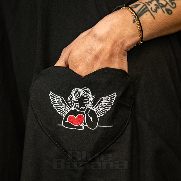 Hell Bunny Cupid Pinafore Dress (Black) | Alternative Pinafore Dresses