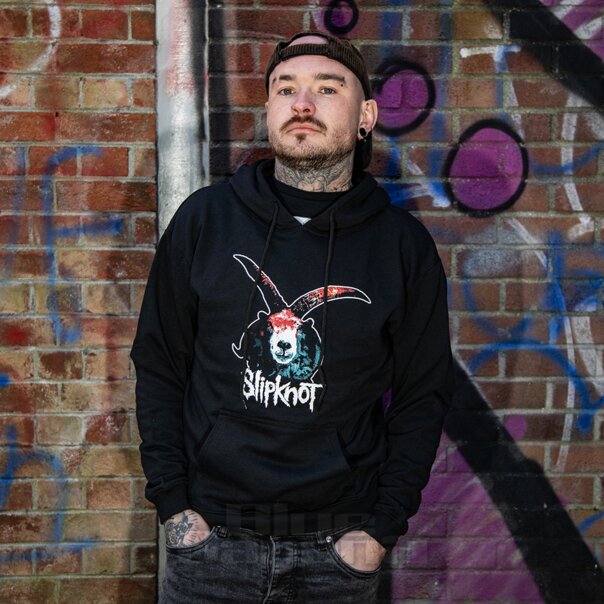Felpa Con Cappuccio Ufficiale Slipknot Day Of The Gusano Goat (Nero) | Merchandising della band IT