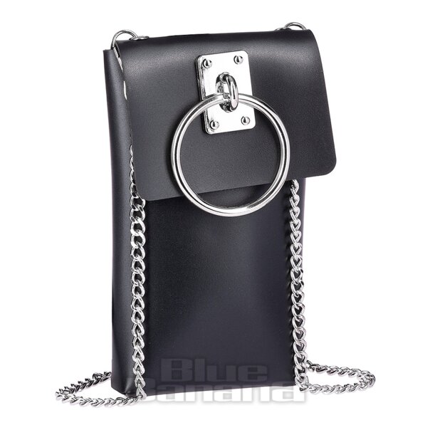 Blue Banana Bague En Similicuir Sac (Noir) | Blue Banana