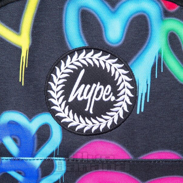 Hype Black Graffiti Heart Backpack | School Bags & Rucksacks