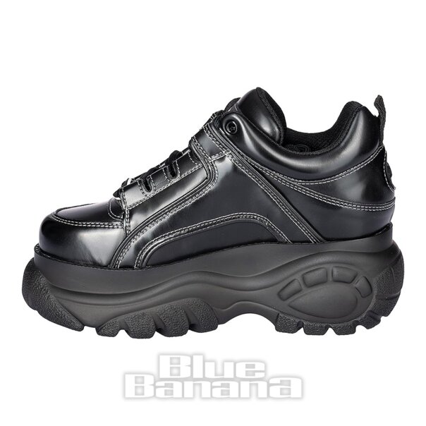 Baskets basses Buffalo Classic (noir et blanc) | Blue Banana Footwear