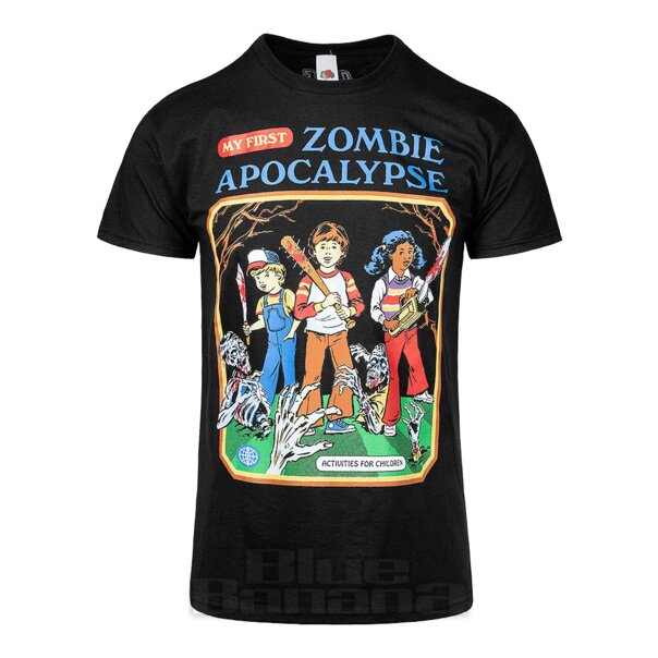 Blue Banana Zombie-Apokalypse T-Shirt (Schwarz)