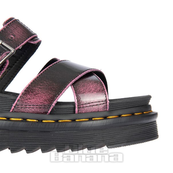 Dr Martens Voss II Two Tone Vegan Rub Off Sandals (Black/Pink)