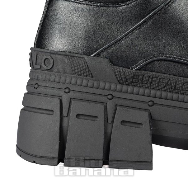 Chaussure végane Buffalo Gospher Hike (noire) | Blue Banana Footwear