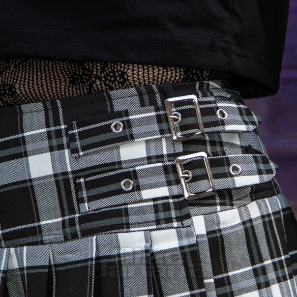 Banned Darkdoll Mini Skirt (Black/White)| Blue Banana UK