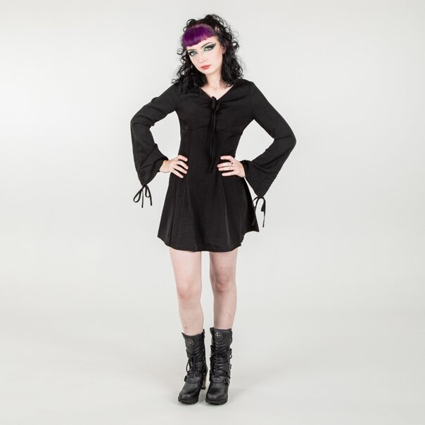 Banned Serpent Seam Dress (Black) | Banned Alternative Clothing