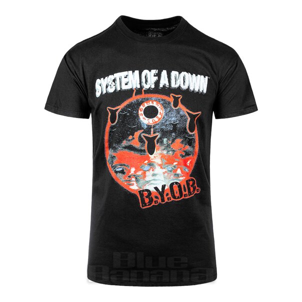 Offizielles System Of A Down BYOB-T-Shirt (Schwarz) | Blue Banana Band-Merchandise