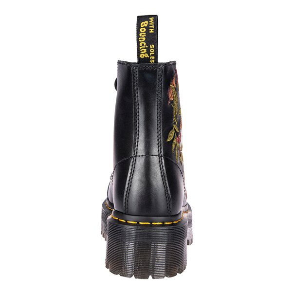 Dr Martens Floral Wanama Sinclair Boot (Black) | Alternative Boots