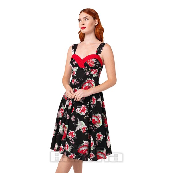 Hell Bunny Yuna Midi Dress (Black) | Alternative Dress, Gothic Clothing