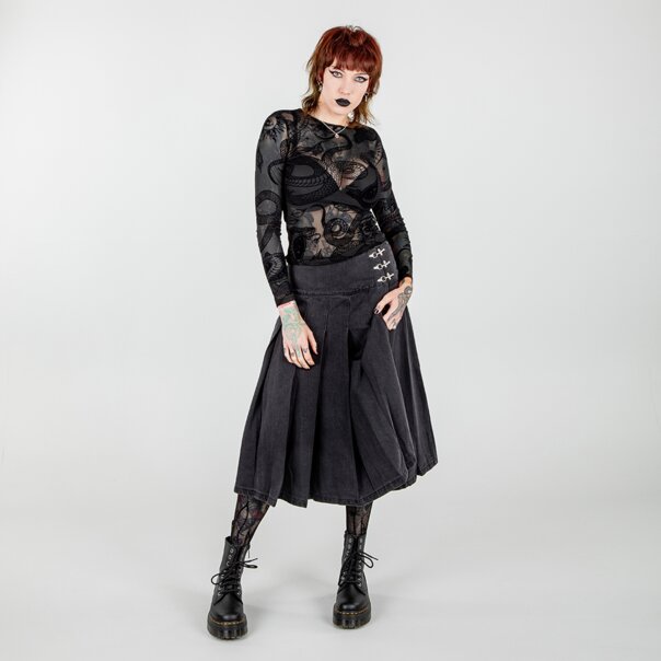 The Ragged Priest Affinity Skirt (Black) | Alternative Autumn Clothing