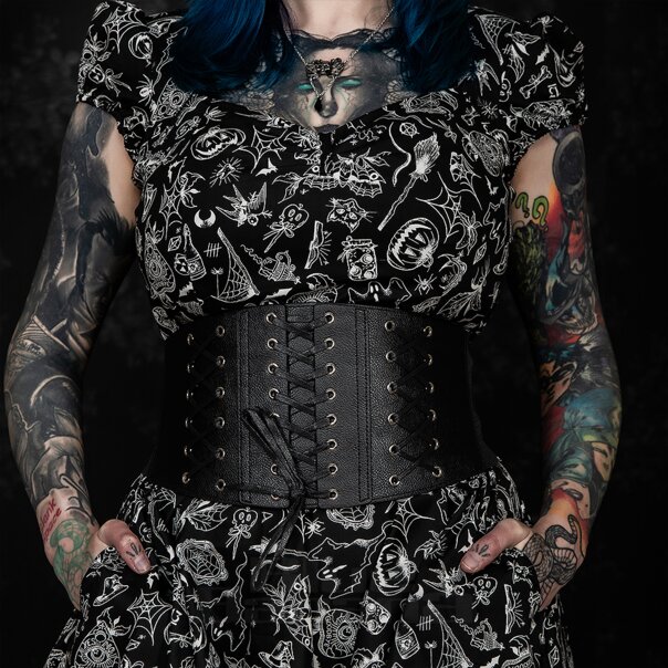 Hell Bunny Mischief Midi Dress (Black) | Blue Banana