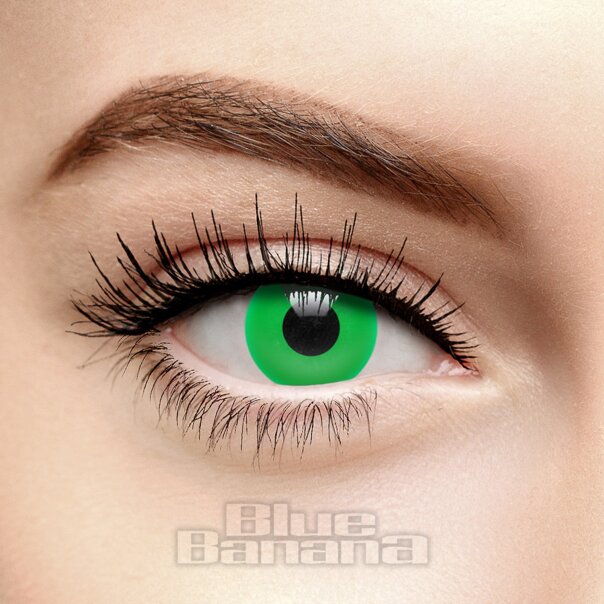 UV i-Glow 1 Tag Grüne Farbige Kontaktlinsen, Coloured Contacts UK