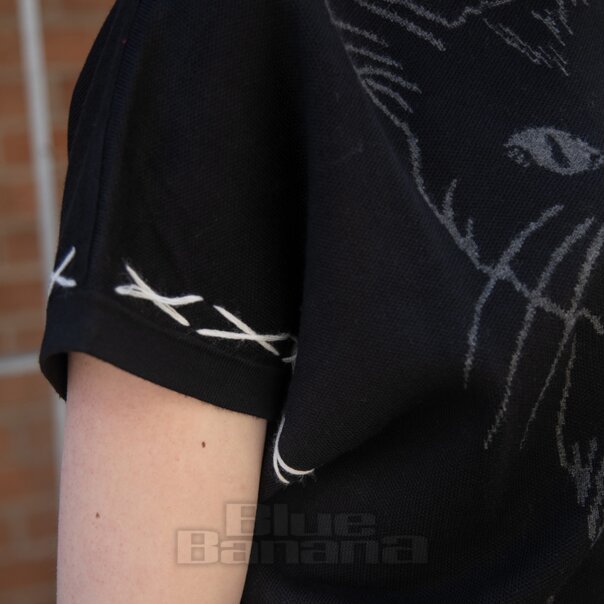 Jawbreaker Oversized Cat Knit Top (Black) | Alternative Fashion, Goth Clothing