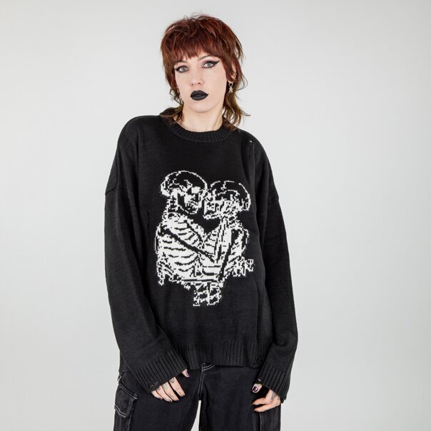 The Ragged Priest Everlasting Jumper (Black & White) | Alternative Autumn Clothing