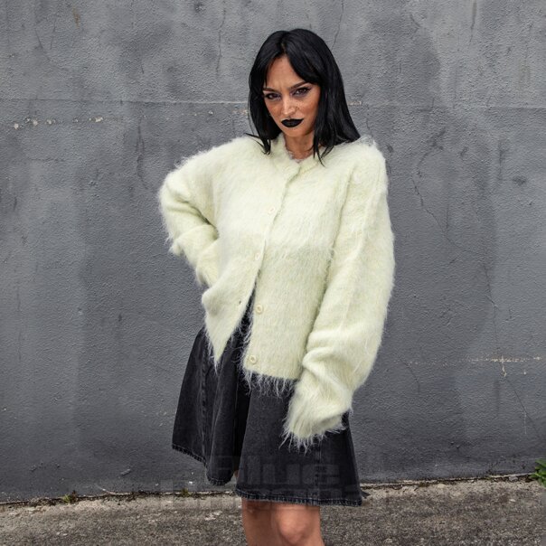 Ragged Priest Baby Cardigan (Lime) | Alternative Clothing