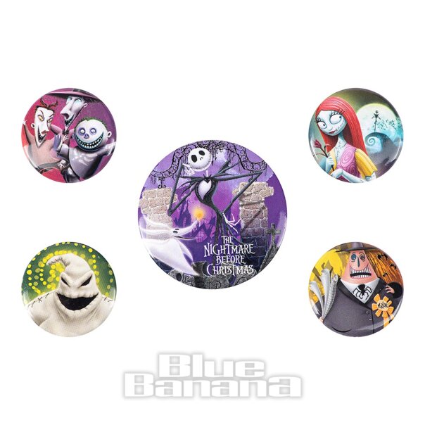Official Nightmare Before Christmas Charakter Abzeichenpaket (Mehrfarbig)