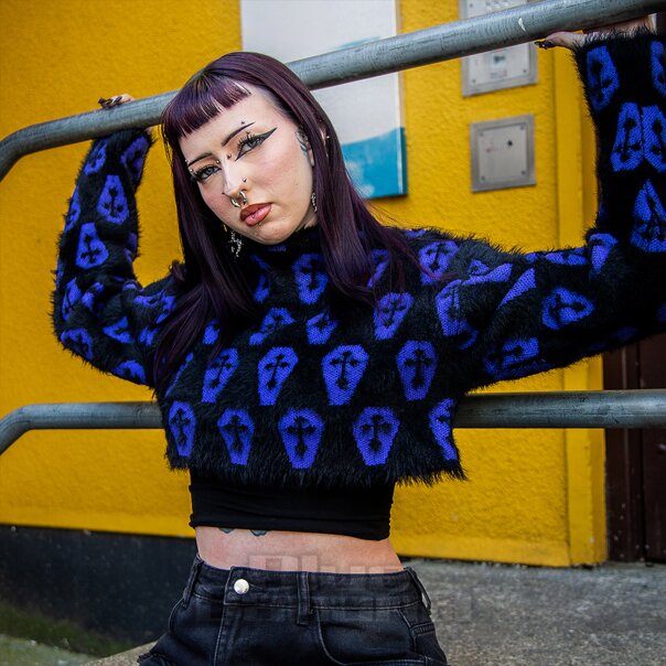 Banned Lyric Jumper (Black/Purple) | Blue Banana