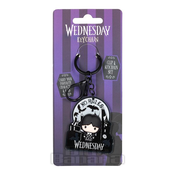 Offizieller 3D-Schlüsselanhänger „Wednesday“ (mehrfarbig) | Blaue Banane