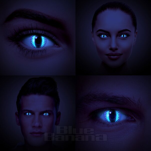 Red Dragon UV I-Glow Coloured Contact Lenses (30 Day) | Coloured Contacts