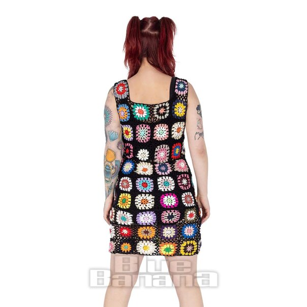 Vestido Negro De Crochet Innocent Athena | Moda Festiva