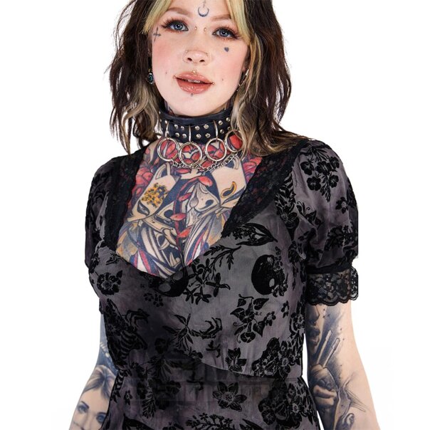 Jawbreaker Skull Kniekleid (Schwarz) | Blue Banana