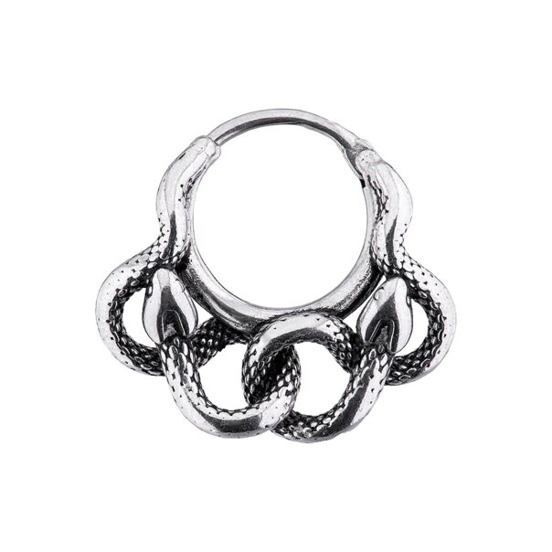 Ohrklicker mit Schlangenmotiv aus Chirurgenstahl von Blue Banana (Silber) | Piercingschmuck