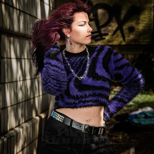 Banned Daphne Jumper (Black/Purple) | Blue Banana