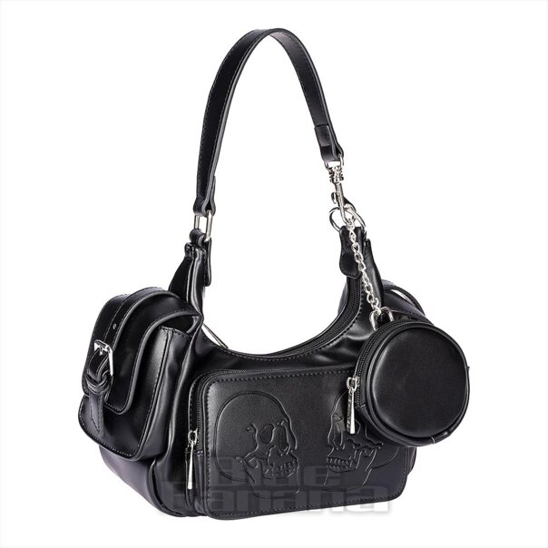 Banned Twin Terror Skull Handbag (Black) | Alternative Accessories