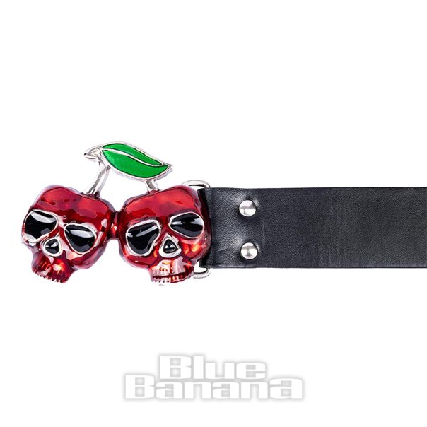 Cinturon de calaveras de cereza de Blue Banana (Negro) | Blue Banana