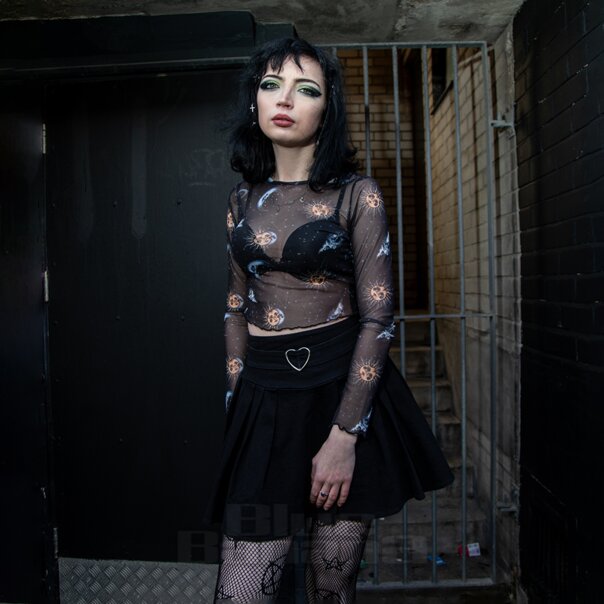 Hell Bunny Solaris Mesh-Oberteil | Constellation Mesh-Oberteil