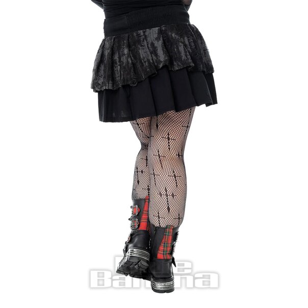 Heartless Nicandra Mini-Gonna (Nero/Grigio) | Blue Banana