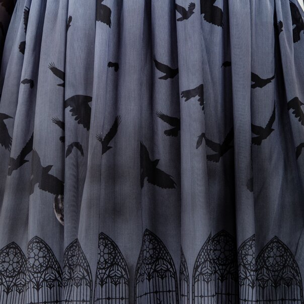 Hell Bunny Ecclesia Mini Dress (Grey) | Alternative Fashion, Goth Clothing