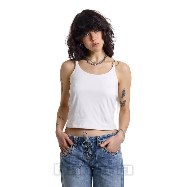 Ragged Priest Char Top (White) | Alternative Clothing