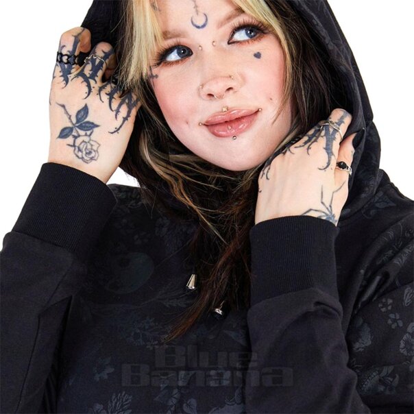 Jawbreaker Skull Hoodie (Schwarz) | Blue Banana