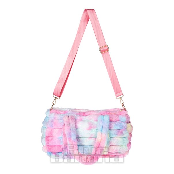 Blue Banana Fluffy Handtasche (Pink/Gelb) | Blaue Banane