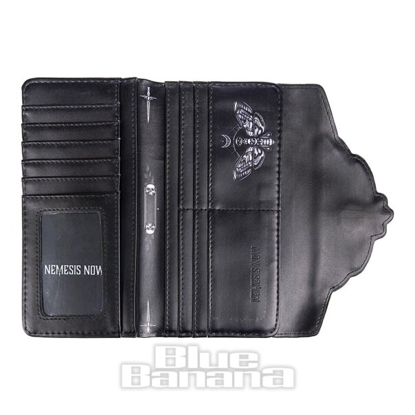 Nemesis Now Death's Head Moth Embossed Gothic Purse (Black) | Blue Banana