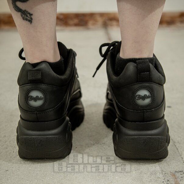 Buffalo Classic Trainer (Black) | Alternative Platform Shoes