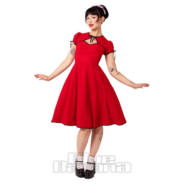 Hell Bunny Casey Dress (Red) | Alternative Dress, Gothic Clothing